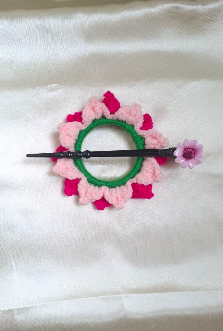 Crochet Hair Bun Pin